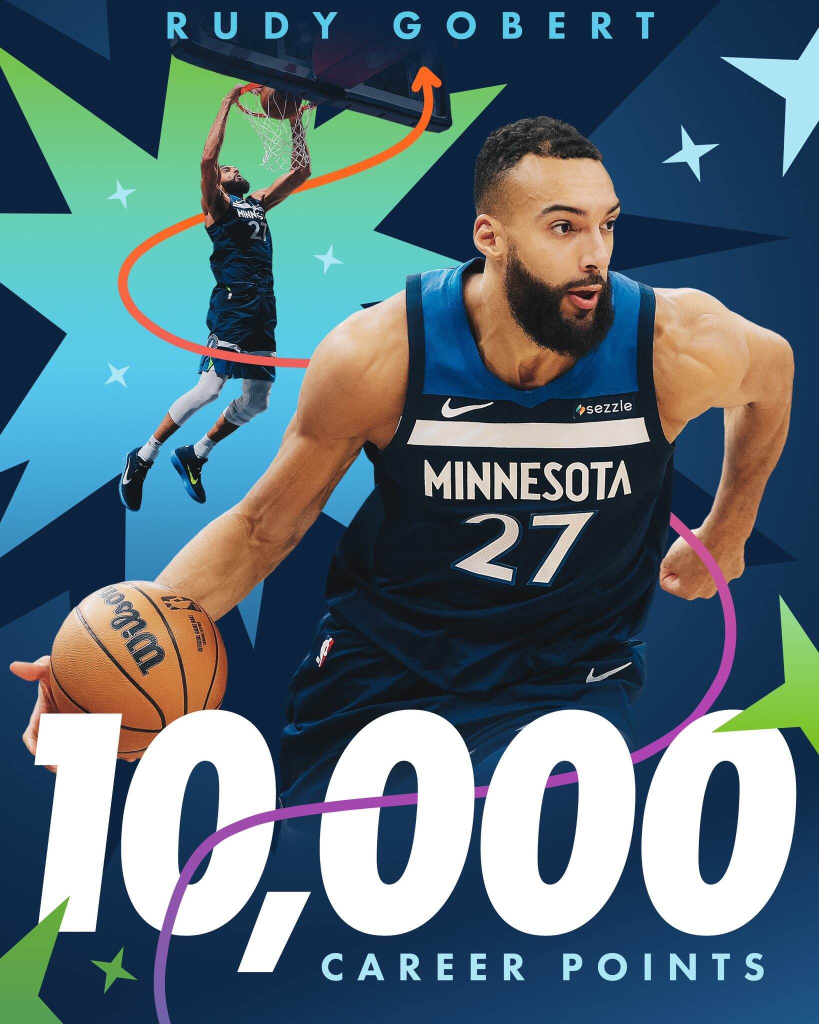 加拿大男篮强势奇才，戈贝尔制霸全场